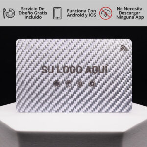 Smart Cards en fibra de carbono color plateada con corte Láser 🔥🪪