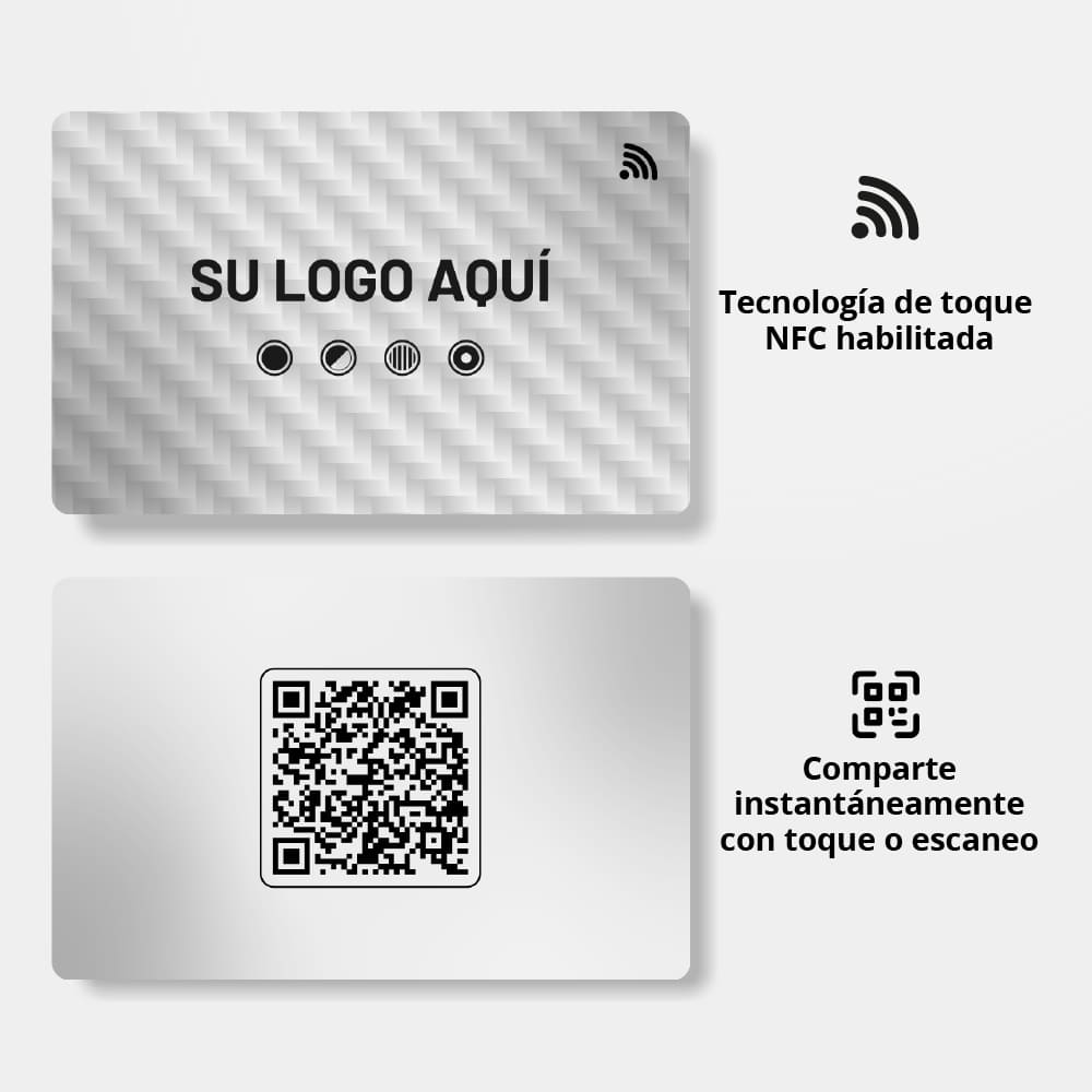 Smart Cards en fibra de carbono color plateada con corte Láser 🔥🪪 - Imagen 2